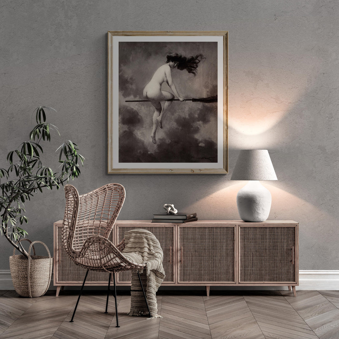 Albert Joseph Pénot: Départ pour le Sabbat, Giclee Fine Art Print,   Heavyweight art paper, canvas or 3D print with brush strokes FOSHE ART