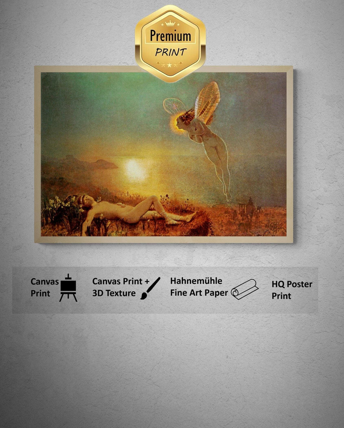 John Atkinson Grimshaw - Endymion on Mount Latmus (1879) | Fine Art Print | Art Paper, Canvas & 3D Hand Finished Premium Texture Print