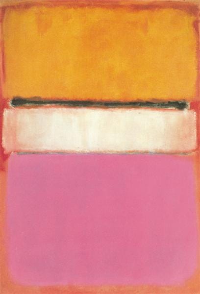Mark Rothko - White Center (Yellow, Pink and Lavender on Rose), Giclee Paper / Canvas Prints, Poster or 3D Hand Finished Premium Print