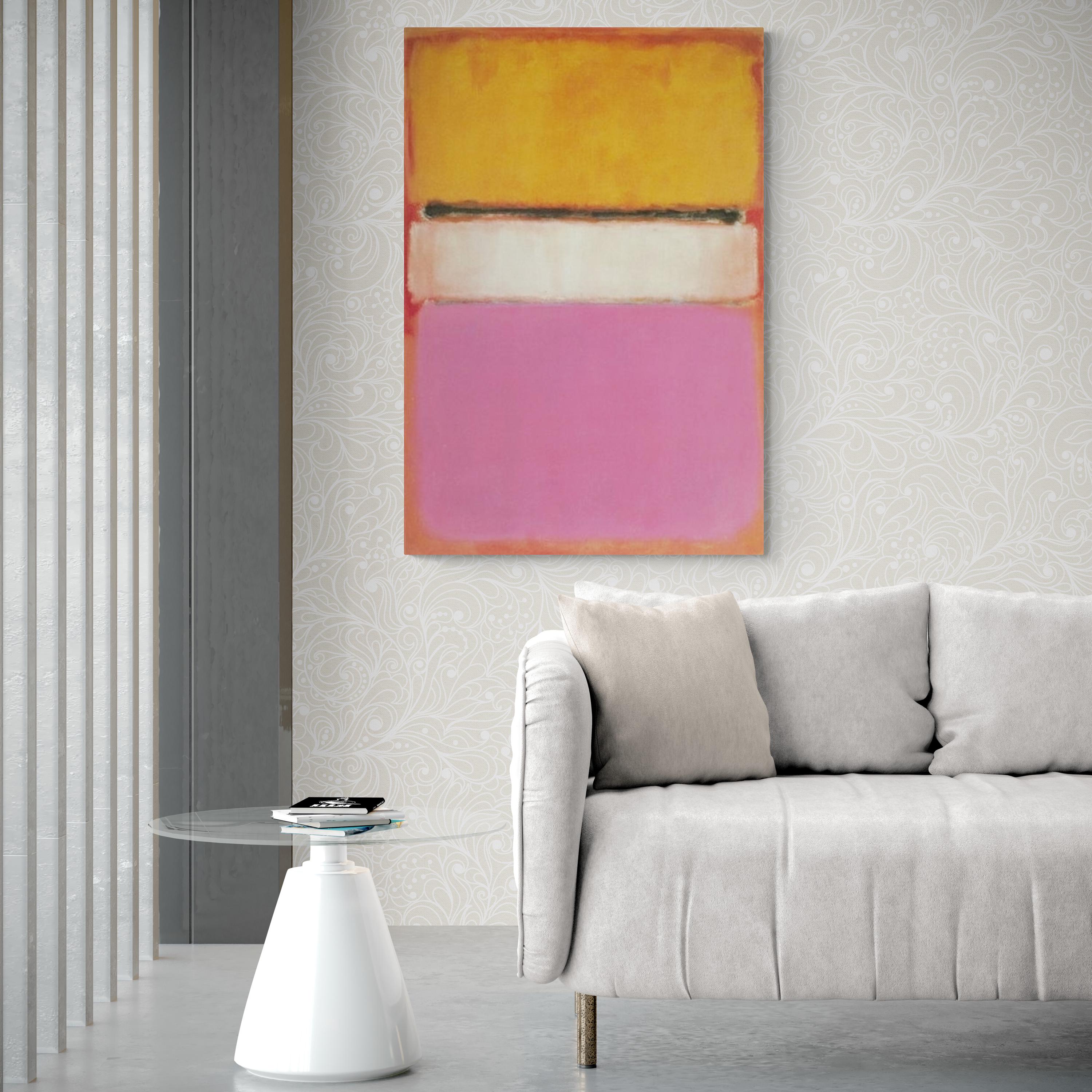 Mark Rothko - White Center (Yellow, Pink and Lavender on Rose), Giclee Paper / Canvas Prints, Poster or 3D Hand Finished Premium Print