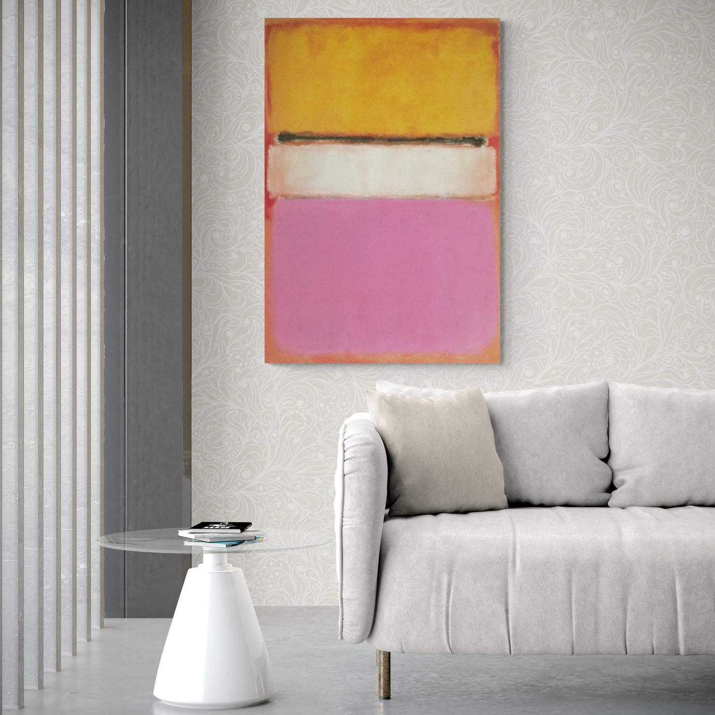 Mark Rothko - White Center (Yellow, Pink and Lavender on Rose), Giclee Paper / Canvas Prints, Poster or 3D Hand Finished Premium Print