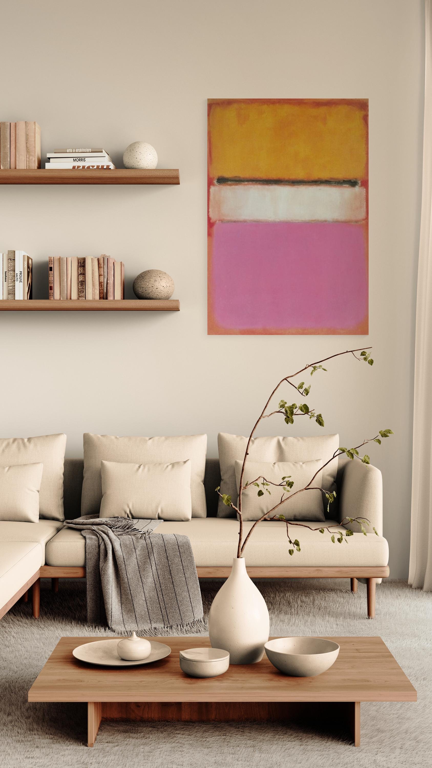 Mark Rothko - White Center (Yellow, Pink and Lavender on Rose), Giclee Paper / Canvas Prints, Poster or 3D Hand Finished Premium Print