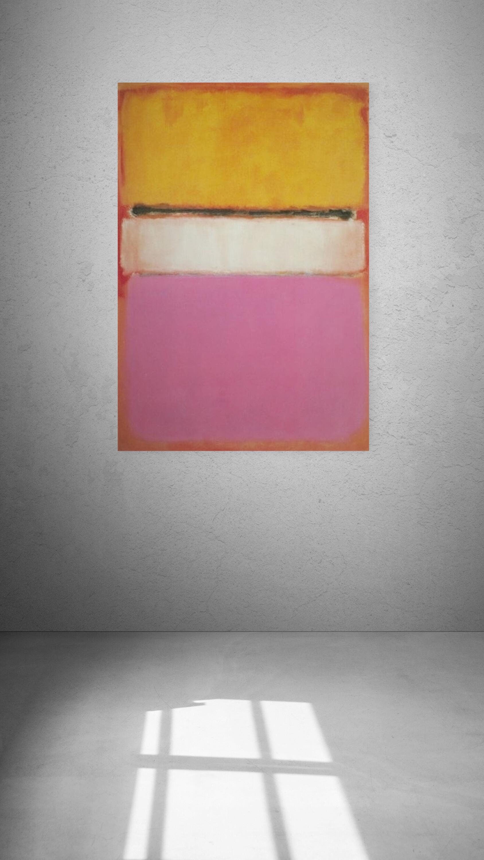 Mark Rothko - White Center (Yellow, Pink and Lavender on Rose), Giclee Paper / Canvas Prints, Poster or 3D Hand Finished Premium Print