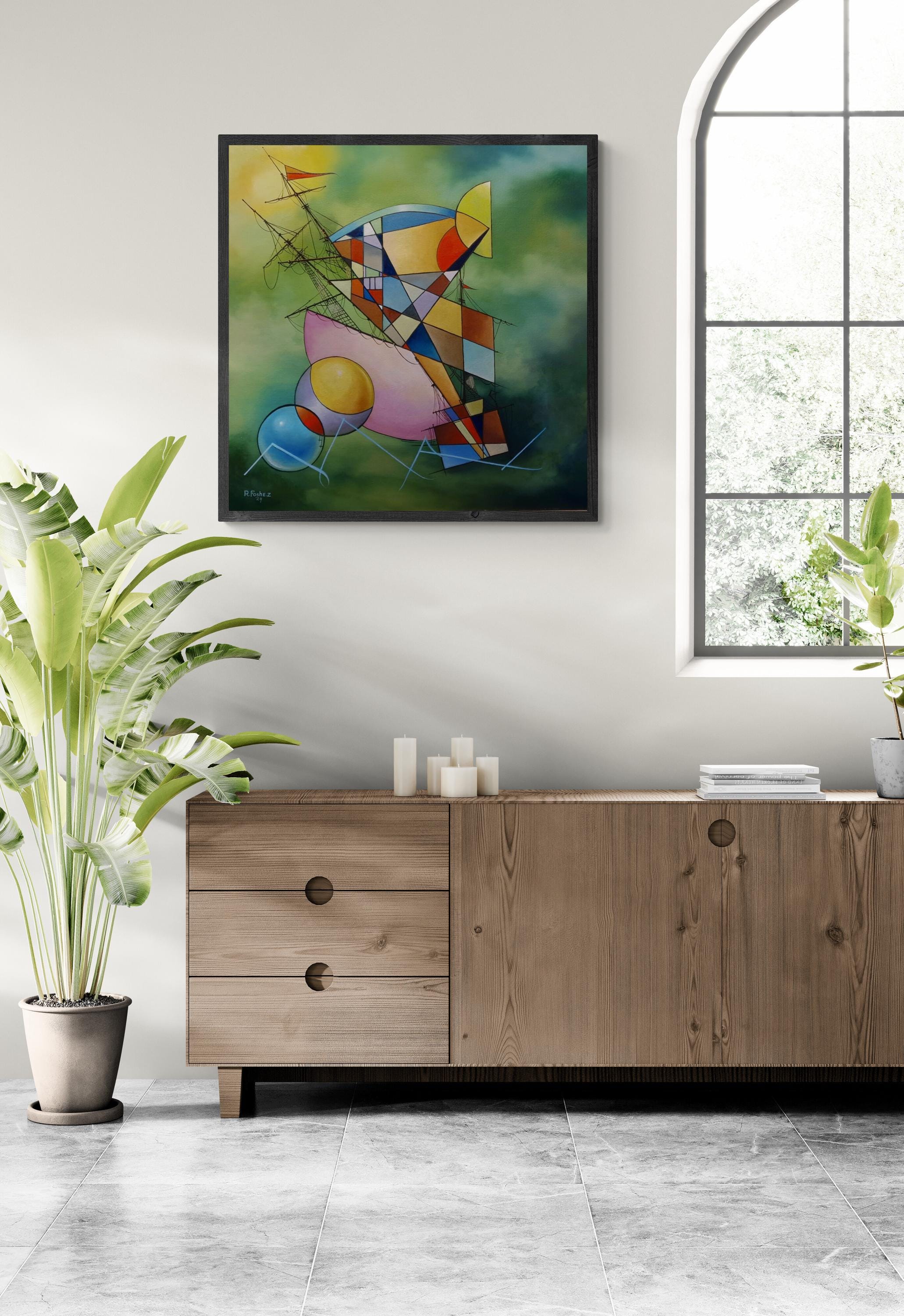 Green Storm: Premium Art Prints by Robert Zietara - Abstract Nature Masterpiece. Home Decor, Poster, Canvas, Art Paper FOSHE ART