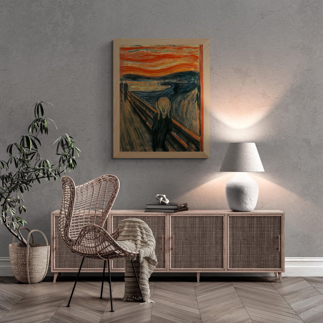 The Scream by Edvard Munch - Premium Reproduction Art Print on Canvas, Paper, Poster or 3D texture Canvas Art