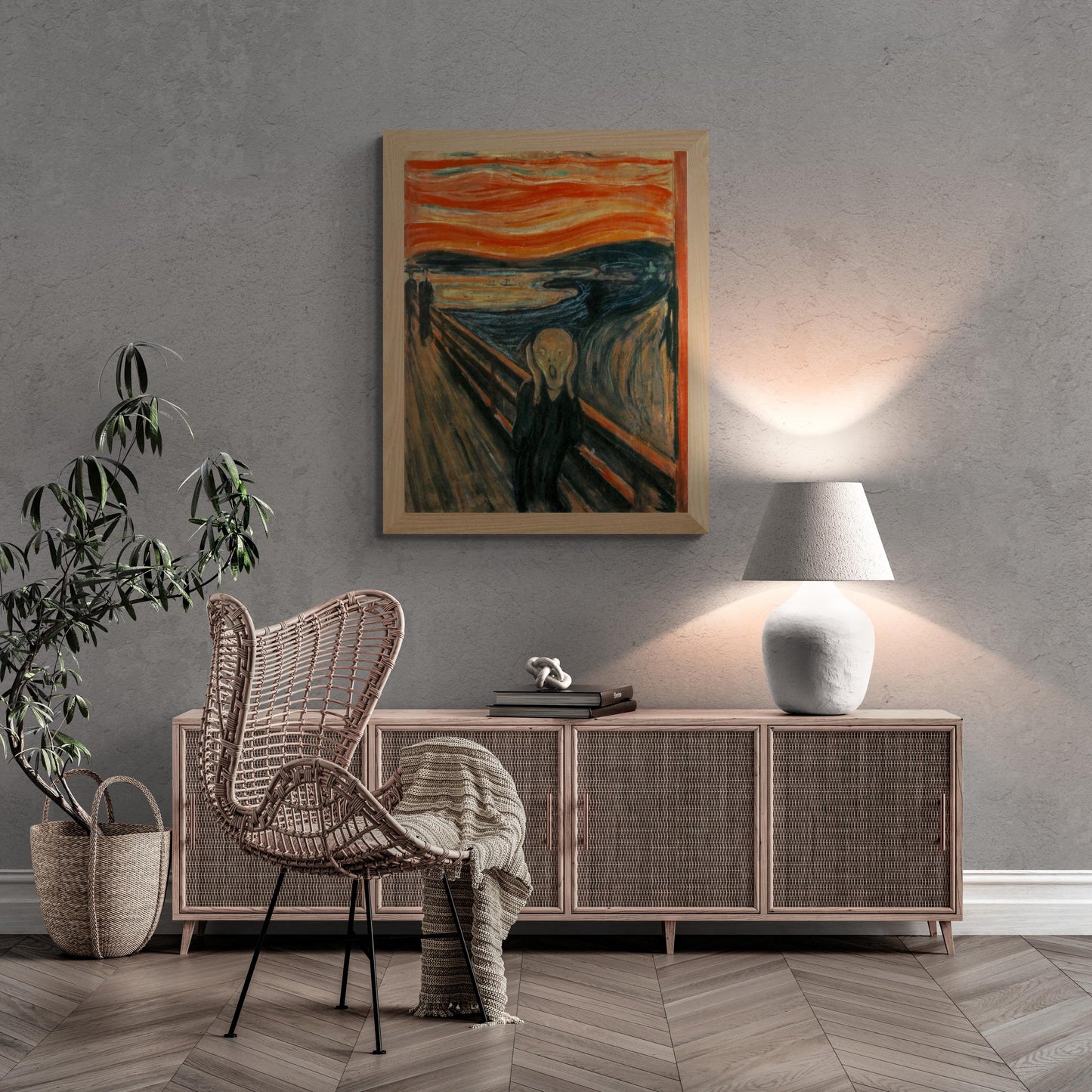 The Scream by Edvard Munch - Premium Reproduction Art Print on Canvas, Paper, Poster or 3D texture Canvas Art