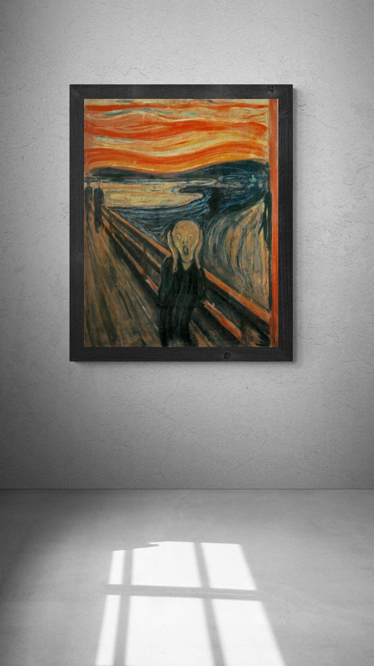 The Scream by Edvard Munch - Premium Reproduction Art Print on Canvas, Paper, Poster or 3D texture Canvas Art FOSHE ART