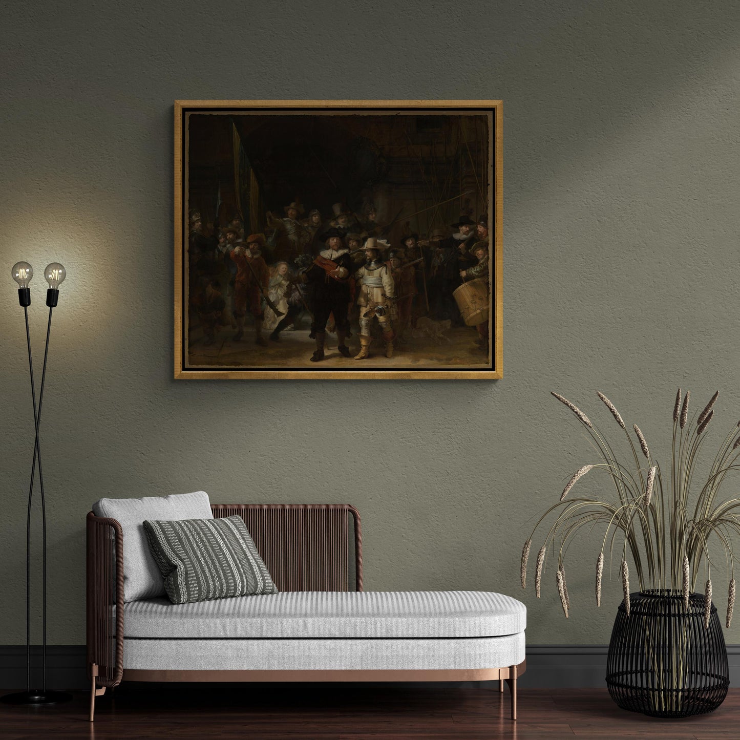 The Night Watch by Rembrandt | Renaissance Classic | Premium Textured Canvas Reproduction with Realistic Brush Strokes | Masterpiece Décor FOSHE ART