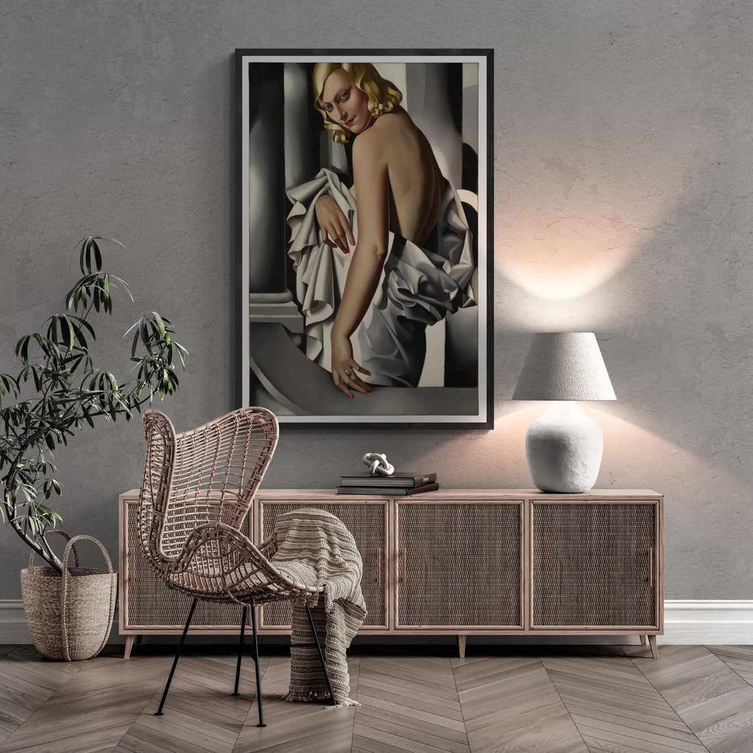 Tamara de Lempicka - Portrait of Marjorie Ferry (1932) | Fine Art Print | Art Paper, Canvas & 3D Hand Finished Premium Texture Prin