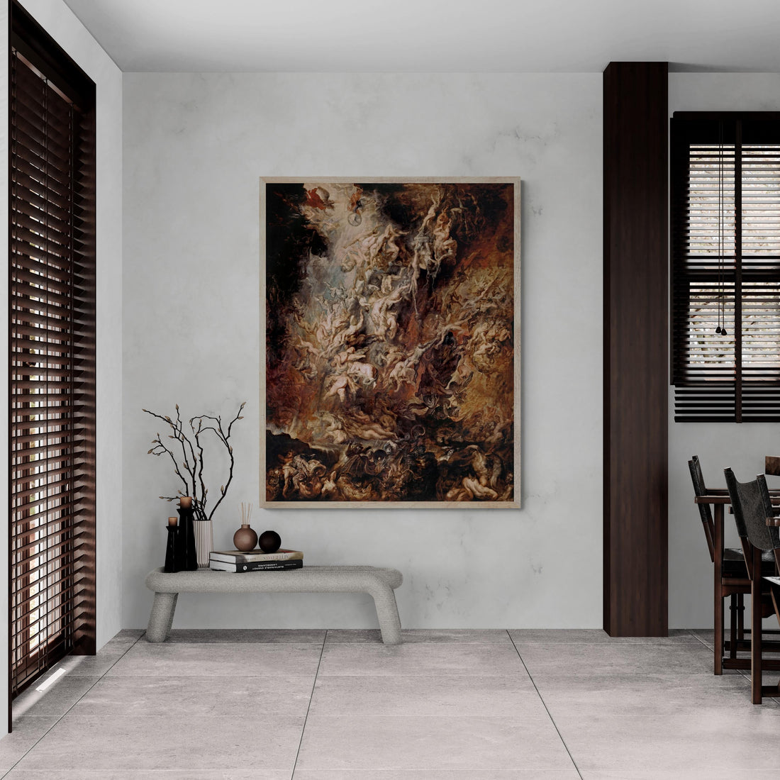 Rubens: Fall of the Damned Art Print, Baroque Masterpiece on Canvas FOSHE ART