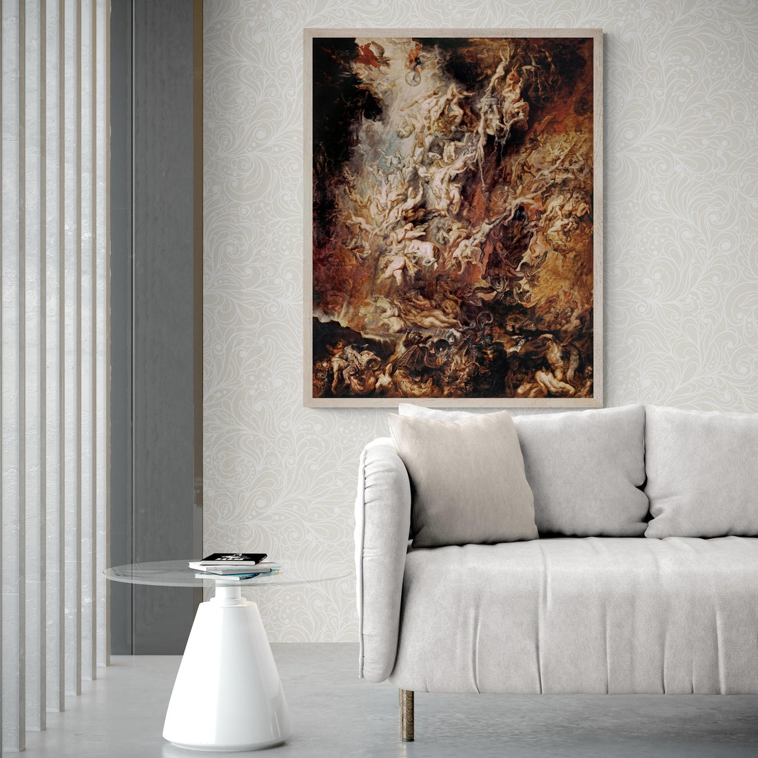 Rubens: Fall of the Damned Art Print, Baroque Masterpiece on Canvas FOSHE ART