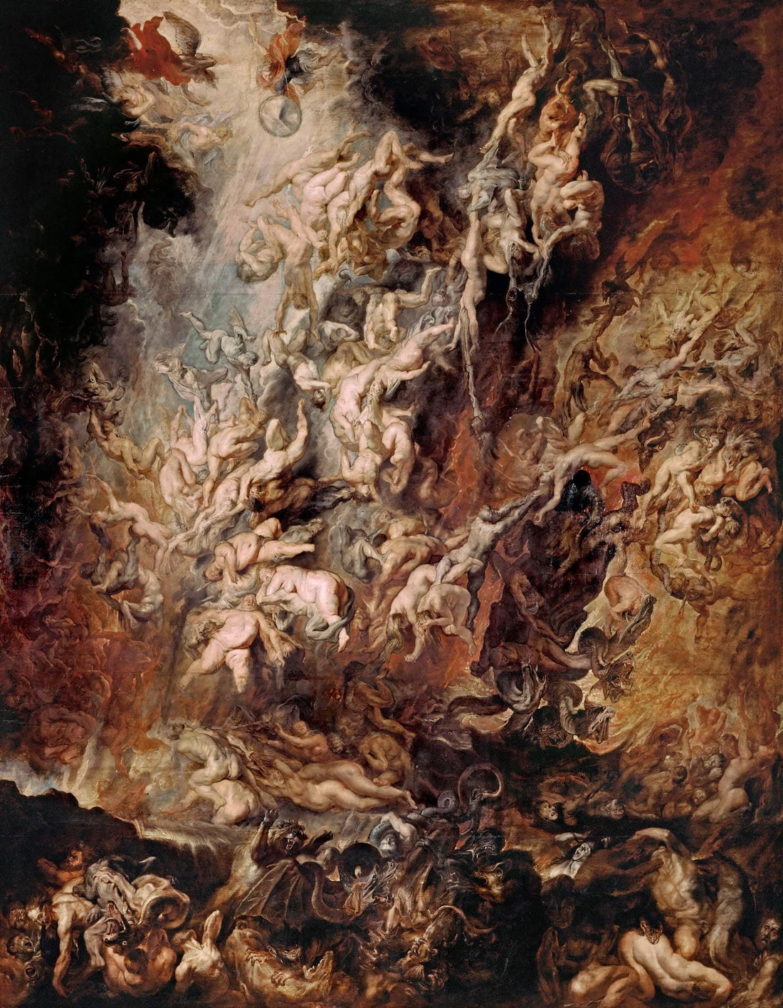 Rubens: Fall of the Damned Art Print, Baroque Masterpiece on Canvas FOSHE ART