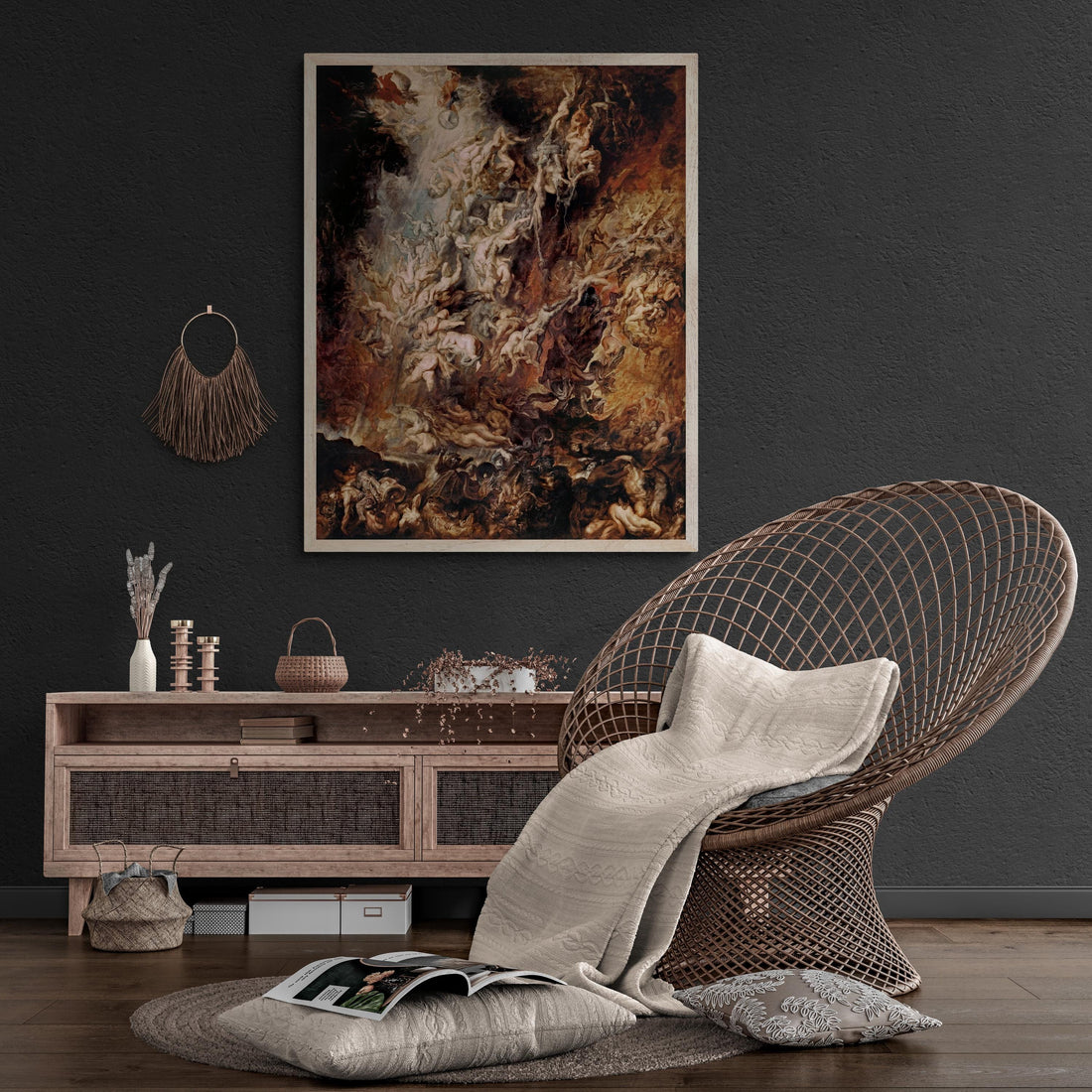Rubens: Fall of the Damned Art Print, Baroque Masterpiece on Canvas FOSHE ART