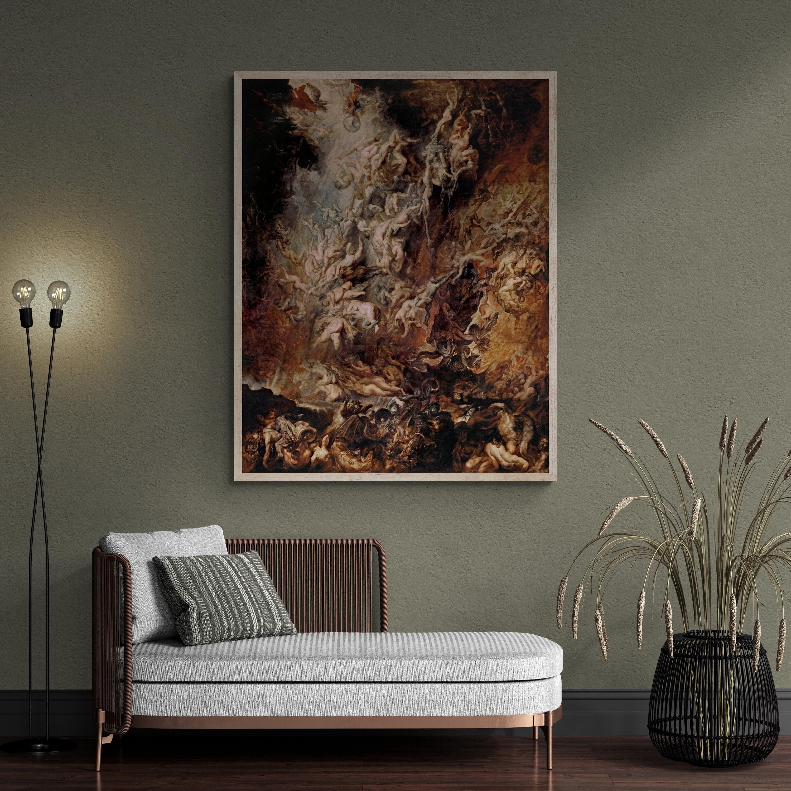 Rubens: Fall of the Damned Art Print, Baroque Masterpiece on Canvas FOSHE ART
