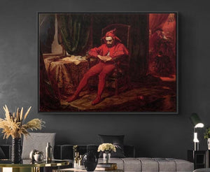 The Sad Jester by Jan Matejko - Premium Reproduction Art Print on Canvas & Art Paper, Academic Fine Art