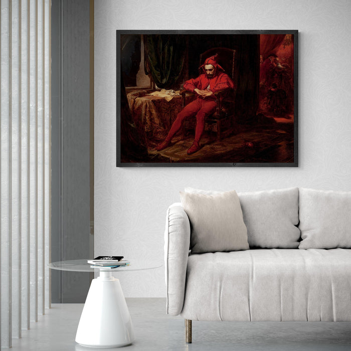 The Sad Jester by Jan Matejko - Premium Reproduction Art Print on Canvas & Art Paper, Academic Fine Art