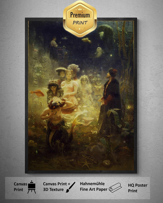 Ilya Repin - Sadko (1876) | Fine Art Print | Art Paper, Canvas & 3D Hand Finished Premium Texture Print FOSHE ART