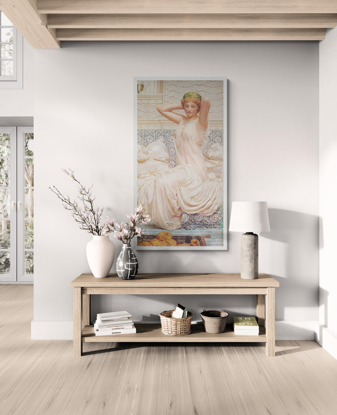 Timeless Elegance | Albert Joseph Moore - Silver (1886) | Fine Art Print | Art Paper, Canvas & 3D Hand Finished Premium Texture Printer FOSHE ART