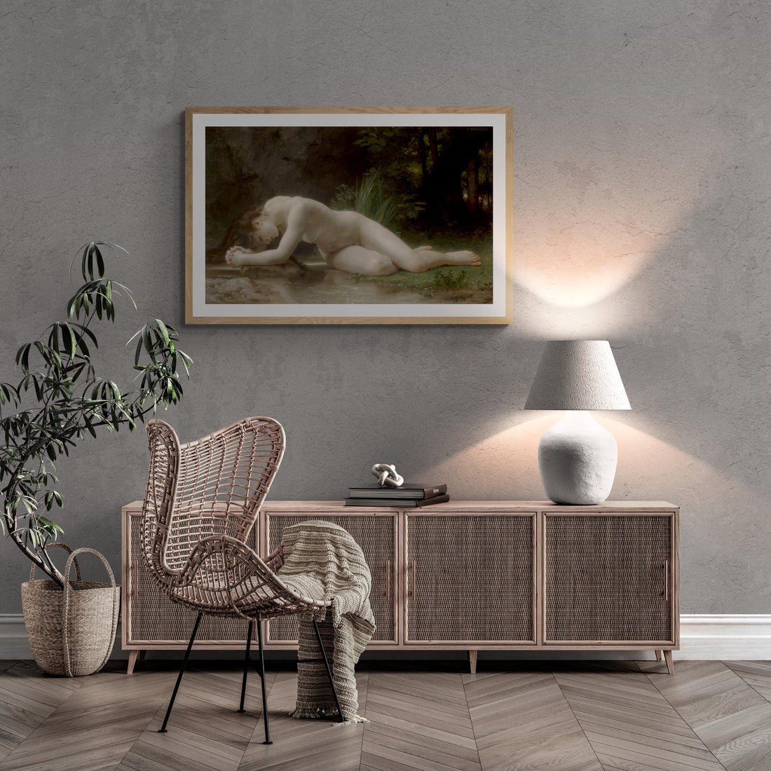 Timeless Beauty | William Bouguereau - Biblis (1884) | Fine Art Print | Art Paper, Canvas & 3D Hand Finished Premium Texture Print FOSHE ART