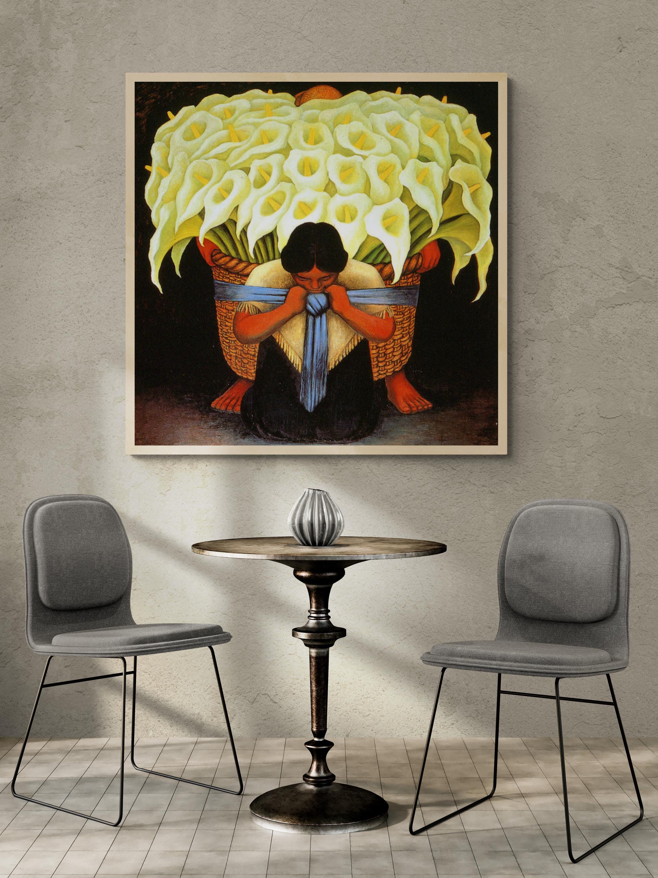 The Flower Seller” by Diego Rivera - Premium Reproduction Art Print on Canvas & Art Paper