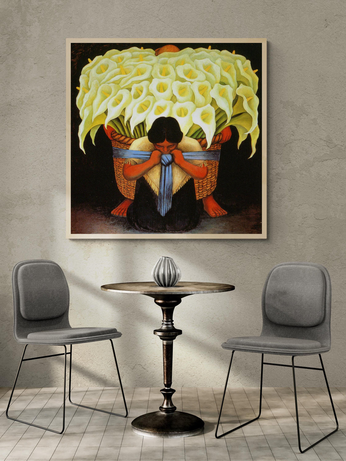 The Flower Seller” by Diego Rivera - Premium Reproduction Art Print on Canvas & Art Paper
