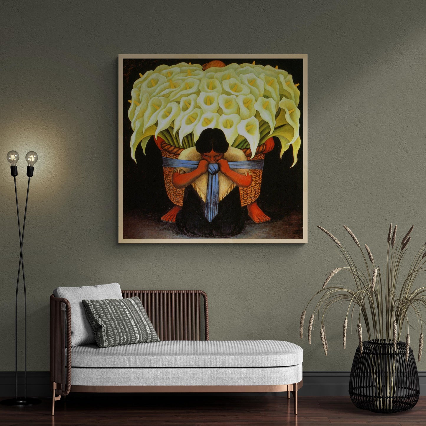 The Flower Seller” by Diego Rivera - Premium Reproduction Art Print on Canvas & Art Paper