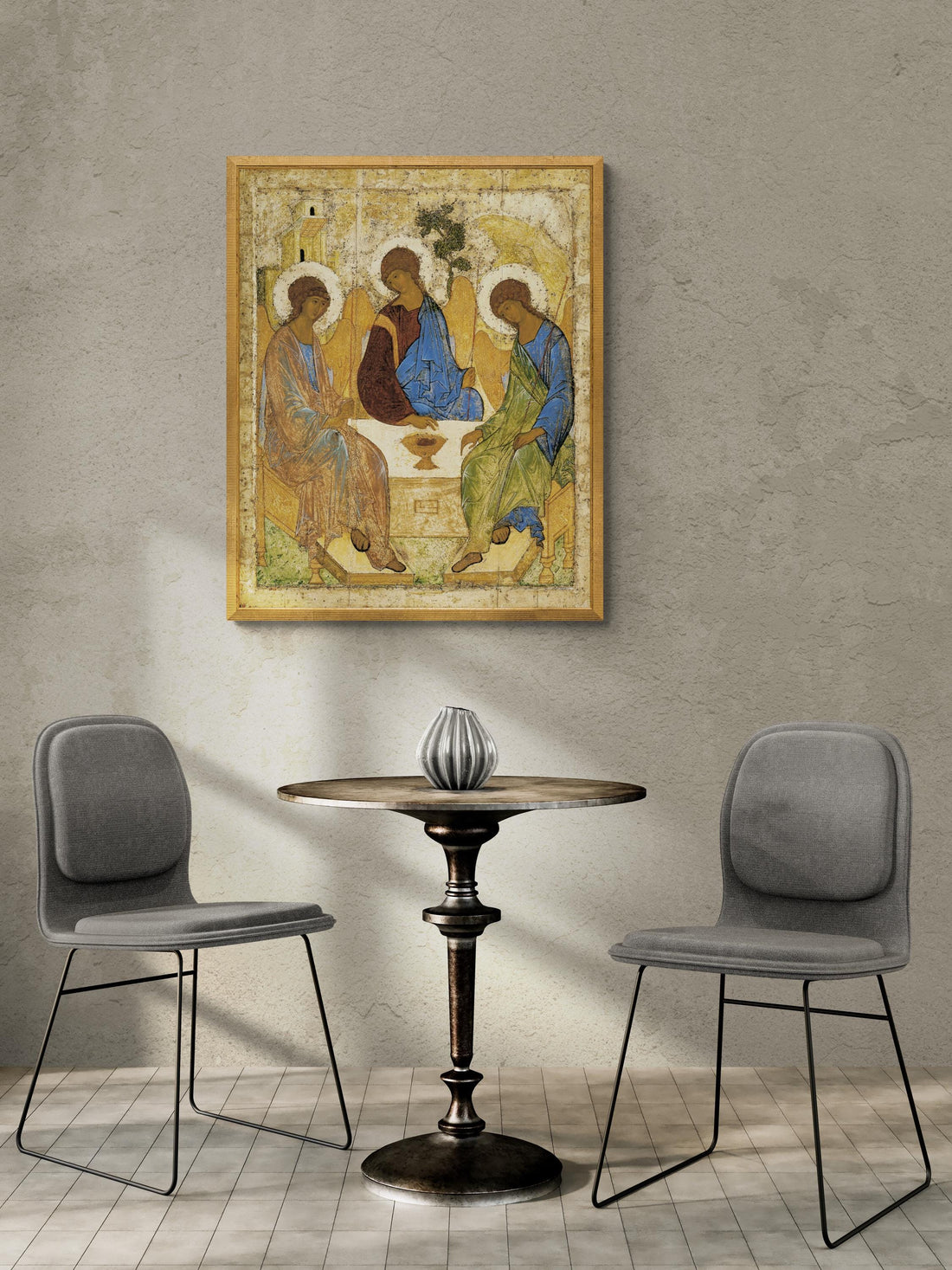 The Holy Trinity” by Andrei Rublev - Premium Reproduction Art Print on Canvas & Art Paper, 3D printed with texture and brush strokes