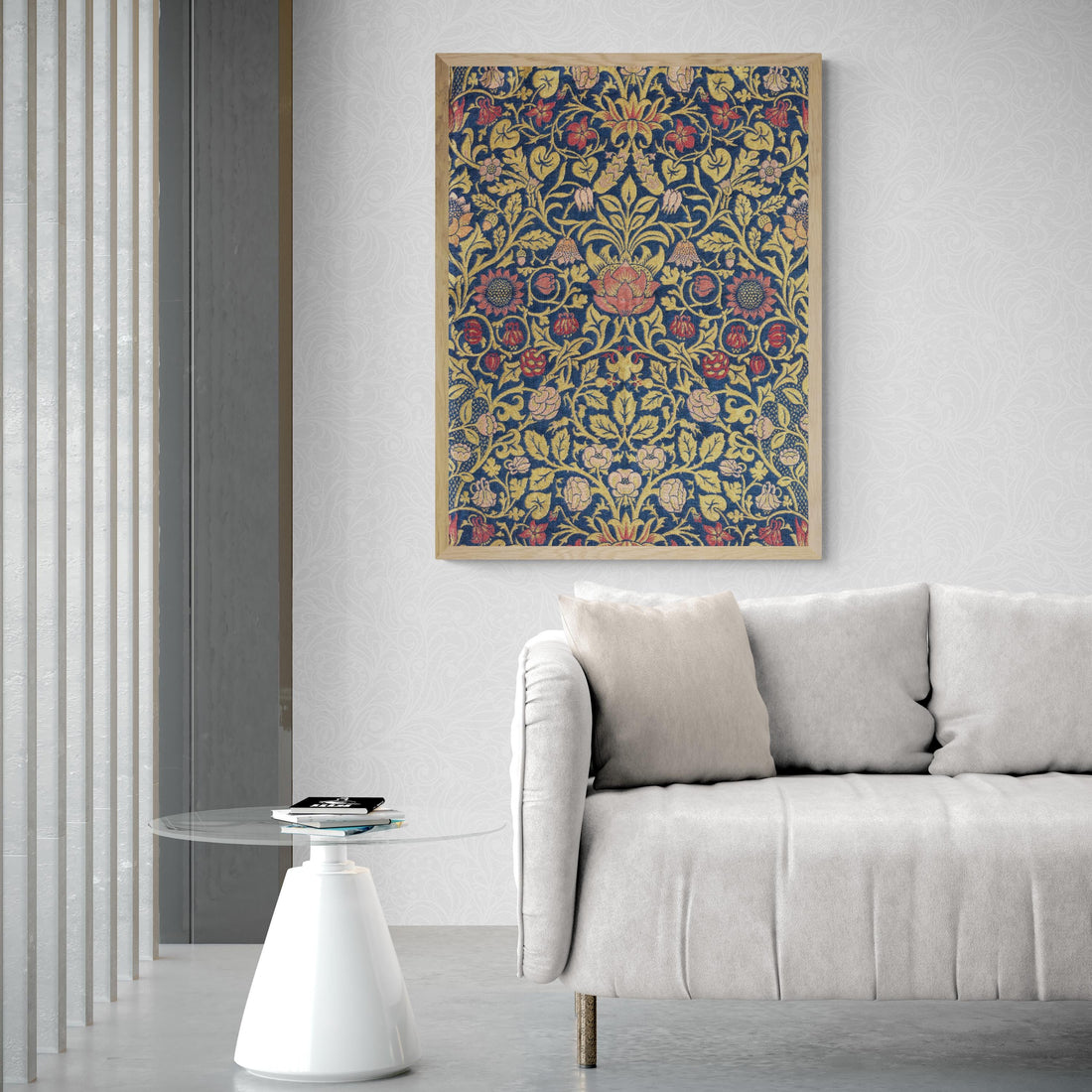 Violet and Columbine by William Morris - Premium Reproduction Art Print on Canvas & Art Paper or 3D printed with texture and brush strokes FOSHE ART