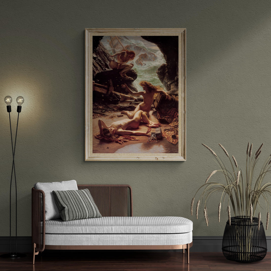 Cave of the Storm Nymphs Art Print, Edward Poynter, Mythological Giclée FOSHE ART