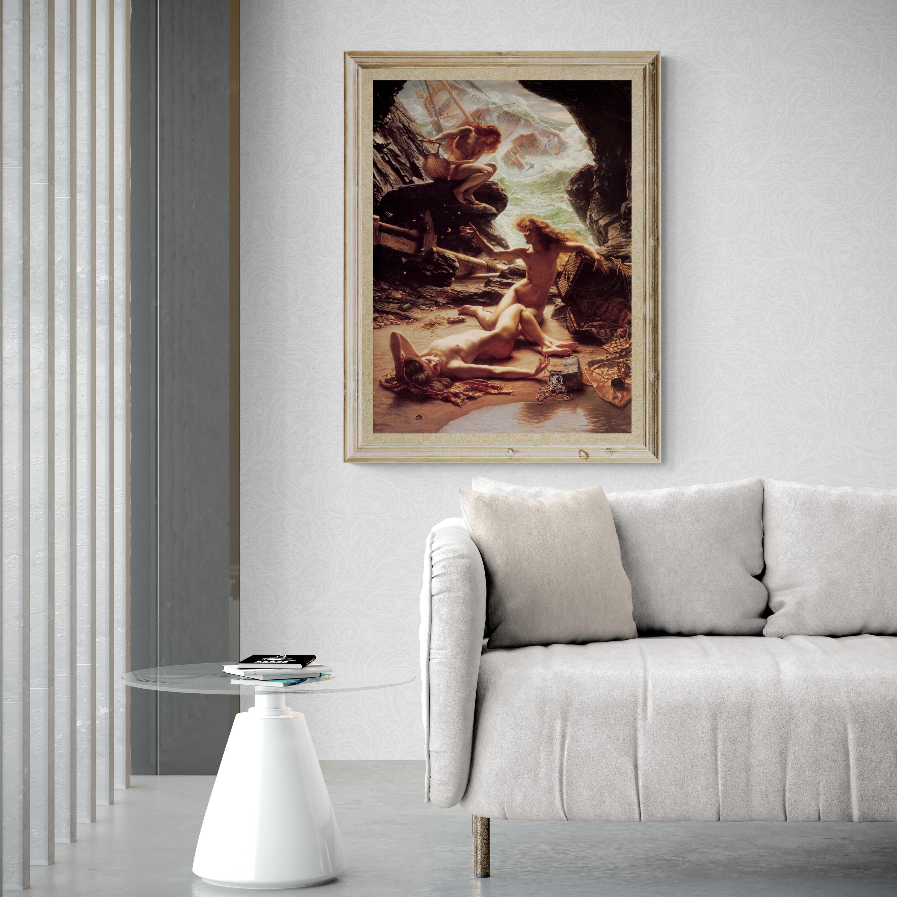 Edward Poynter, Cave of the Storm Nymphs, Premium Giclée Art Print, Heavyweight paper/ art canvas, 3D printed with texture and brush strokes