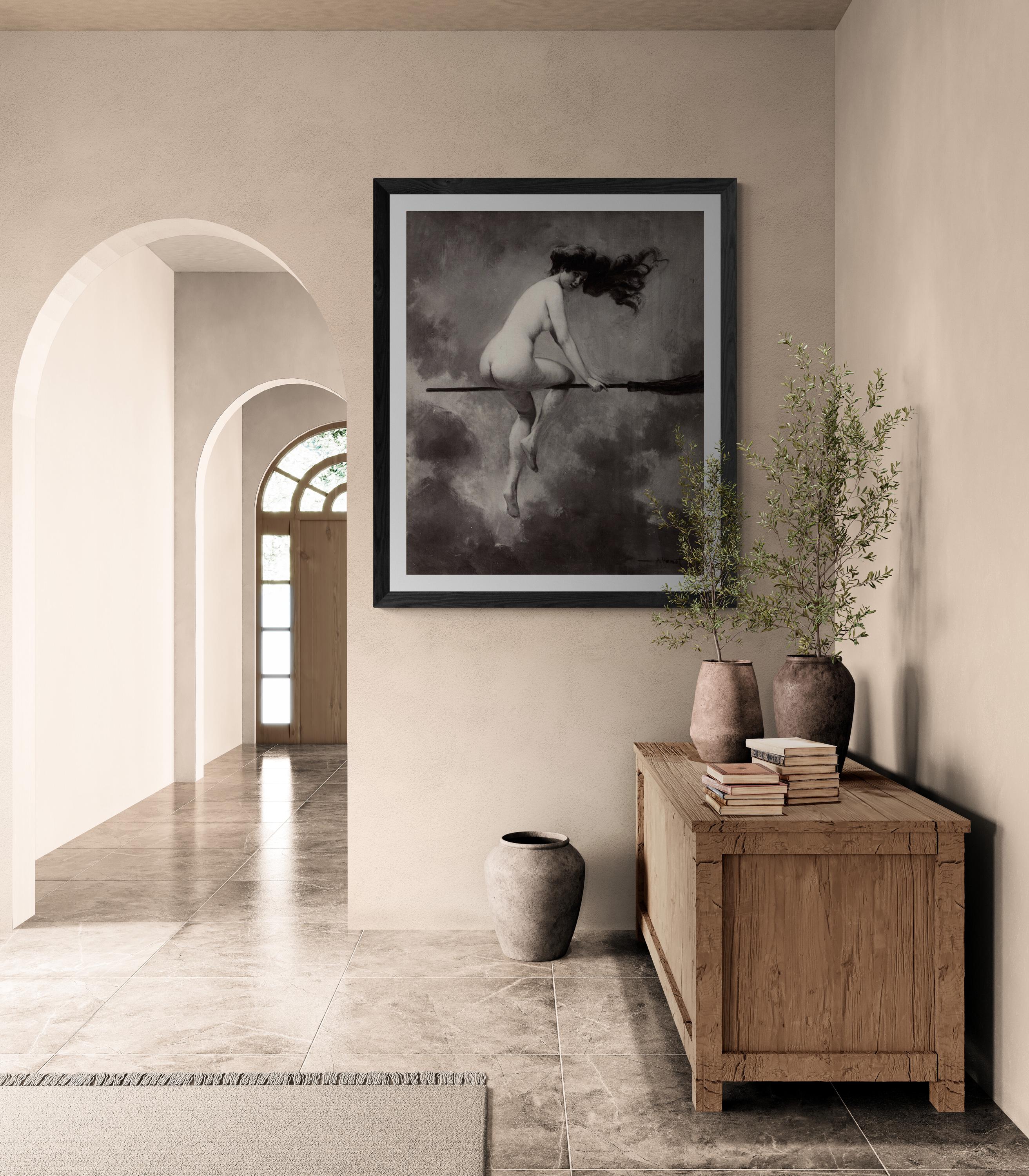 Départ pour le Sabbat Print: Albert Joseph Pénot, Witch on Broomstick FOSHE ART