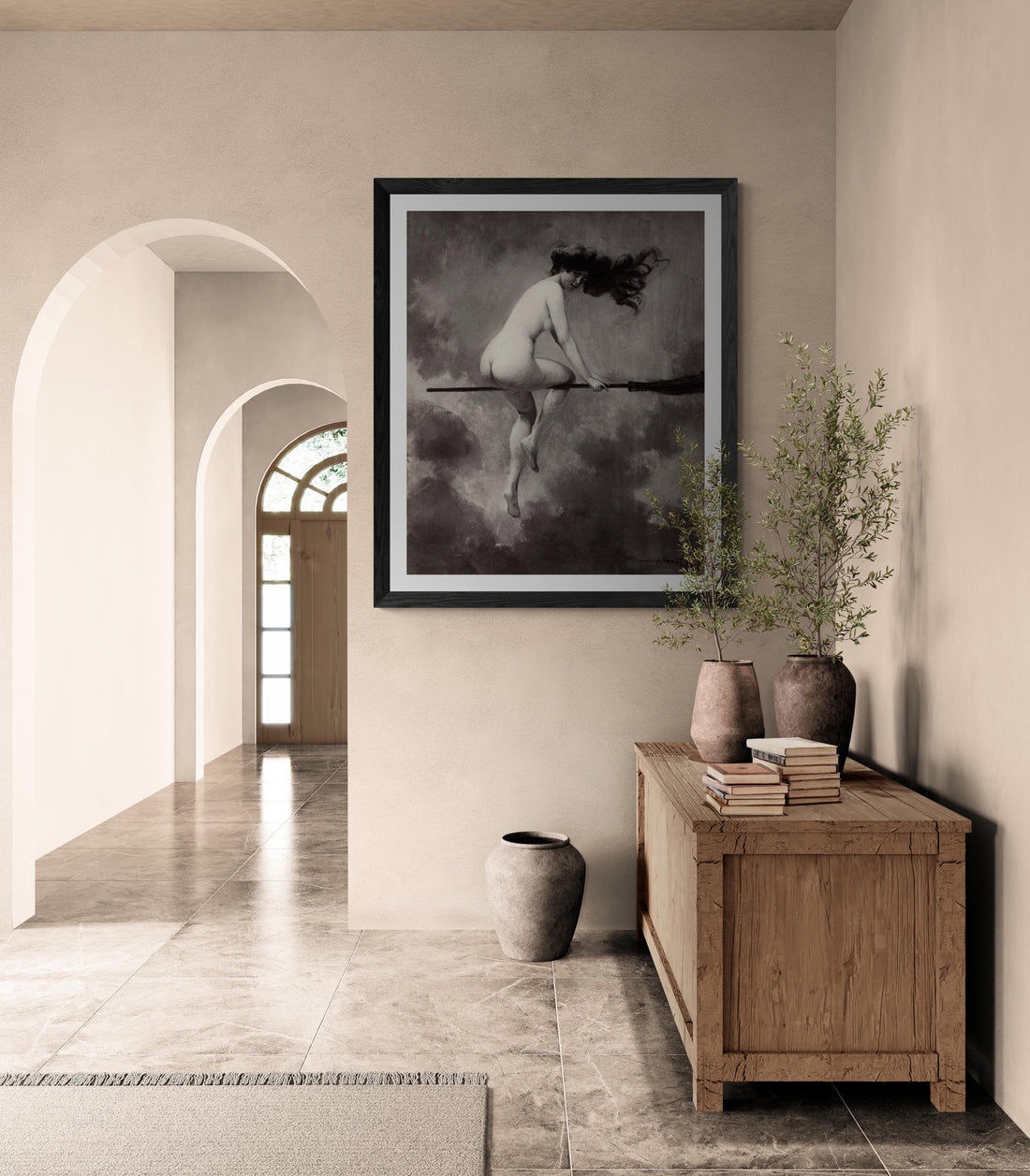 Départ pour le Sabbat Print: Albert Joseph Pénot, Witch on Broomstick FOSHE ART