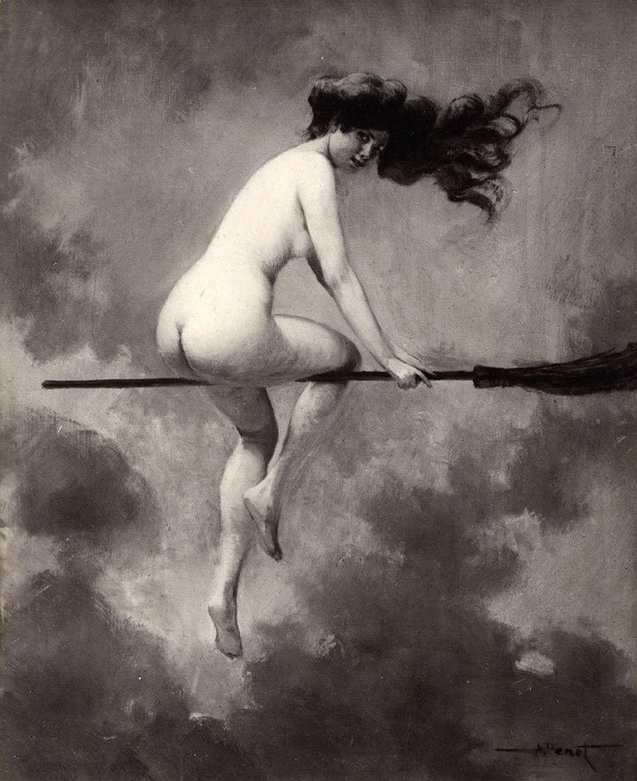 Départ pour le Sabbat Print: Albert Joseph Pénot, Witch on Broomstick FOSHE ART