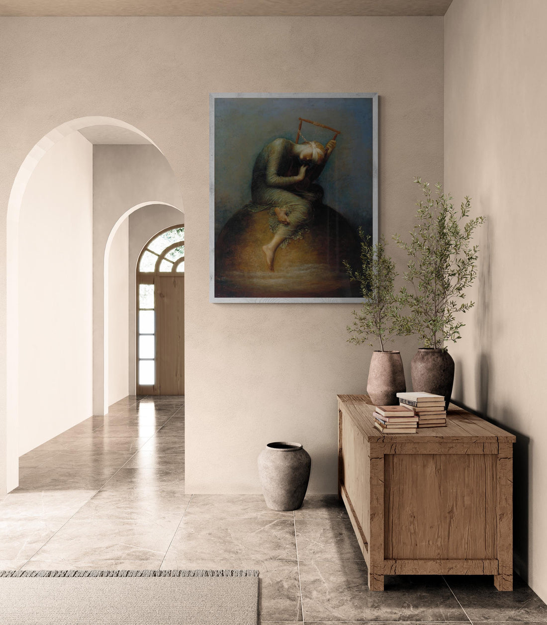 George Frederic Watts - Hope | Giclee Heavyweight art paper, canvas or 3D Hand Finished Premium texture Print FOSHE ART