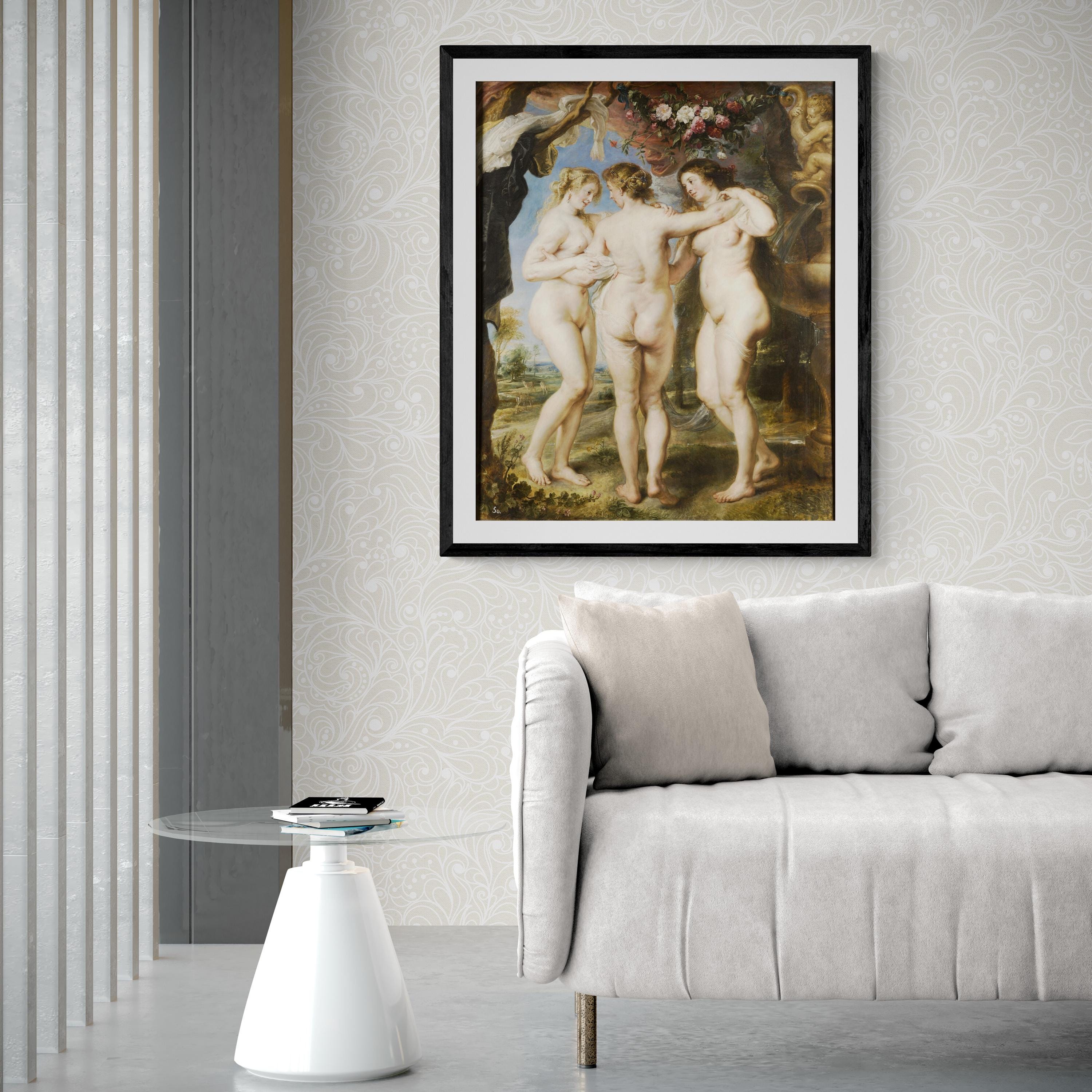 Timeless Masterpiece | Peter Paul Rubens - The Three Graces (1639) | Fine Art Print | Art Paper, Canvas & 3D Hand Finished Texture Print FOSHE ART
