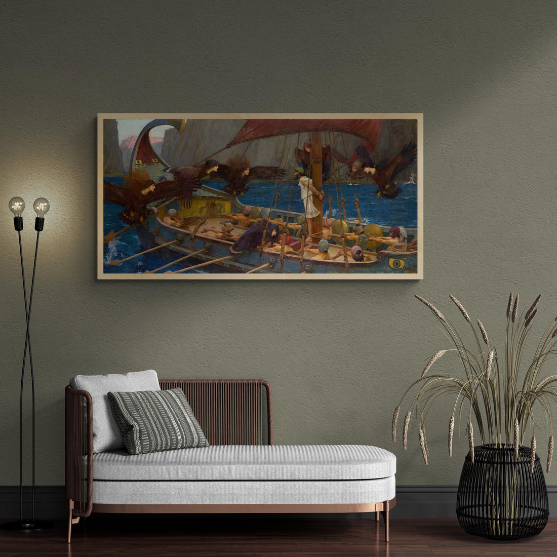 Ulysses and the Sirens Art Print – Waterhouse Painting, Pre-Raphaelite FOSHE ART