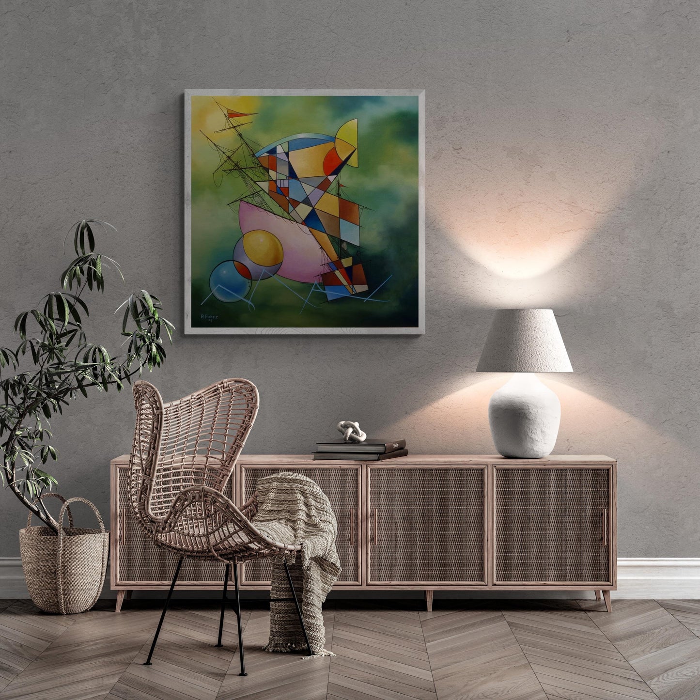 Green Storm: Premium Art Prints by Robert Zietara - Abstract Nature Masterpiece. Home Decor, Poster, Canvas, Art Paper FOSHE ART