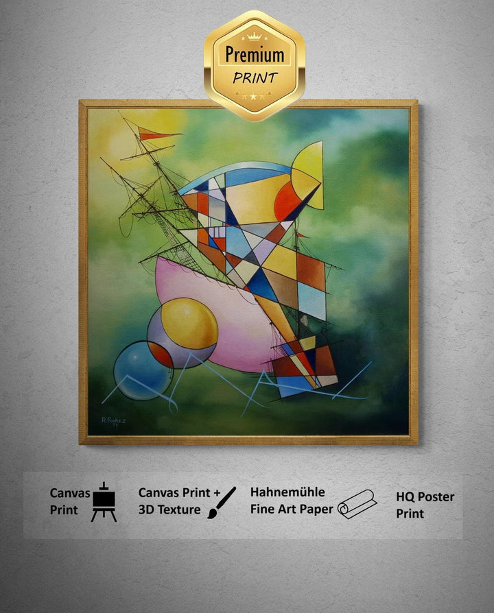 Green Storm: Premium Art Prints by Robert Zietara - Abstract Nature Masterpiece. Home Decor, Poster, Canvas, Art Paper FOSHE ART