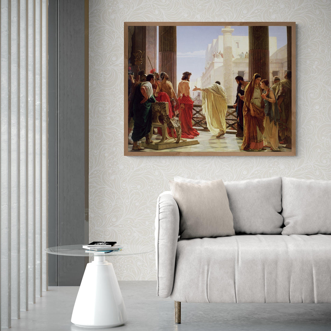 Ecce Homo Fine Art Print by Antonio Ciseri: Religious Canvas or Paper FOSHE ART