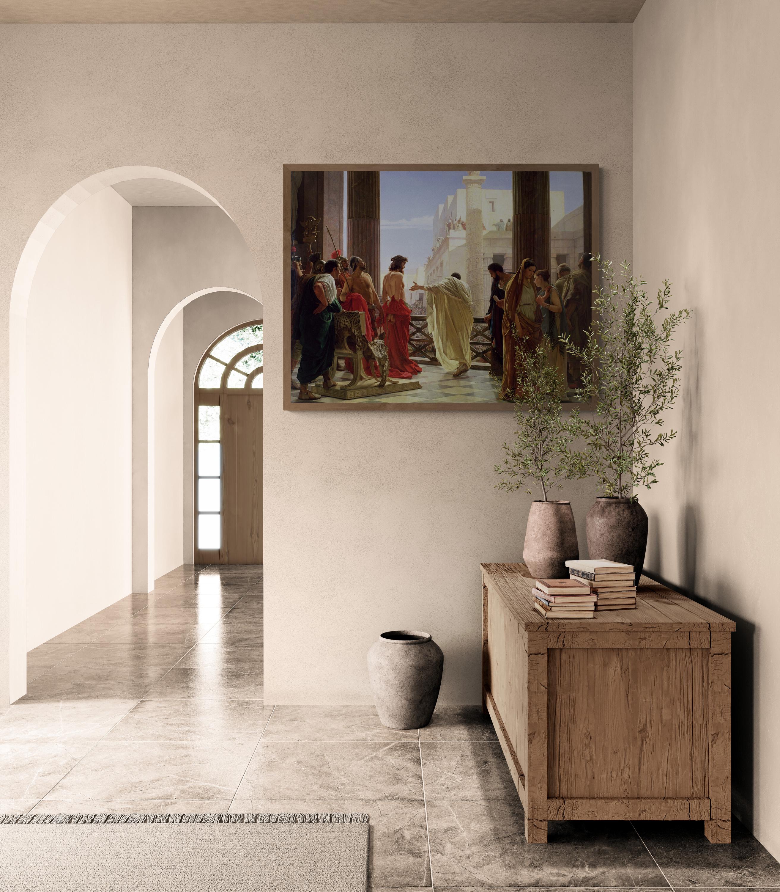 Ecce Homo Fine Art Print by Antonio Ciseri: Religious Canvas or Paper FOSHE ART