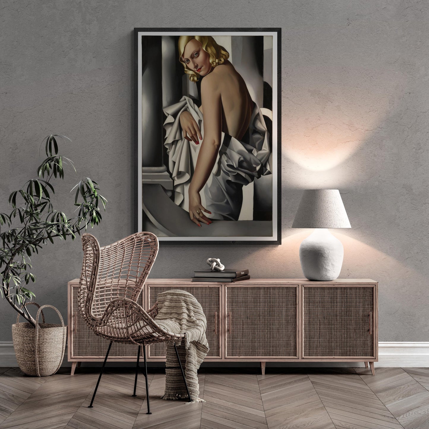 Tamara de Lempicka - Portrait of Marjorie Ferry (1932) | Fine Art Print | Art Paper, Canvas & 3D Hand Finished Premium Texture Prin