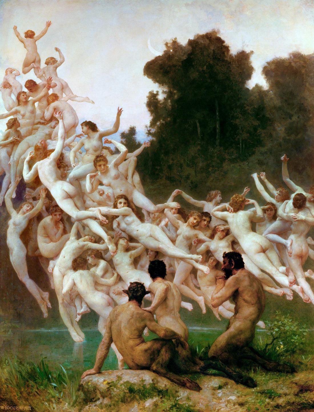 William Bouguereau's "The Oreads" - Fine Art Giclée Print FOSHE ART