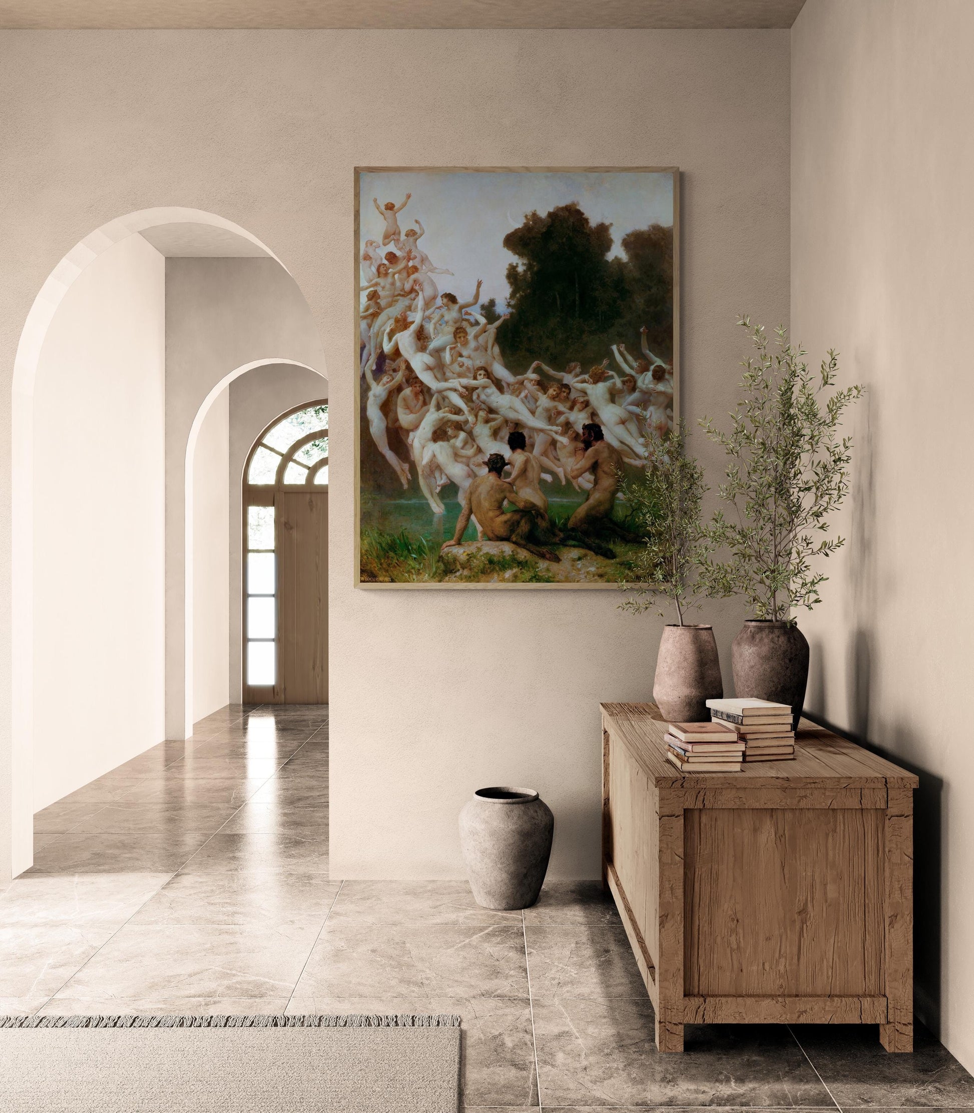 William Bouguereau - The Oreads | Fine Art Print | Art Paper, Poster, Canvas & 3D Hand Finished Premium Texture Print with brush strokes FOSHE ART