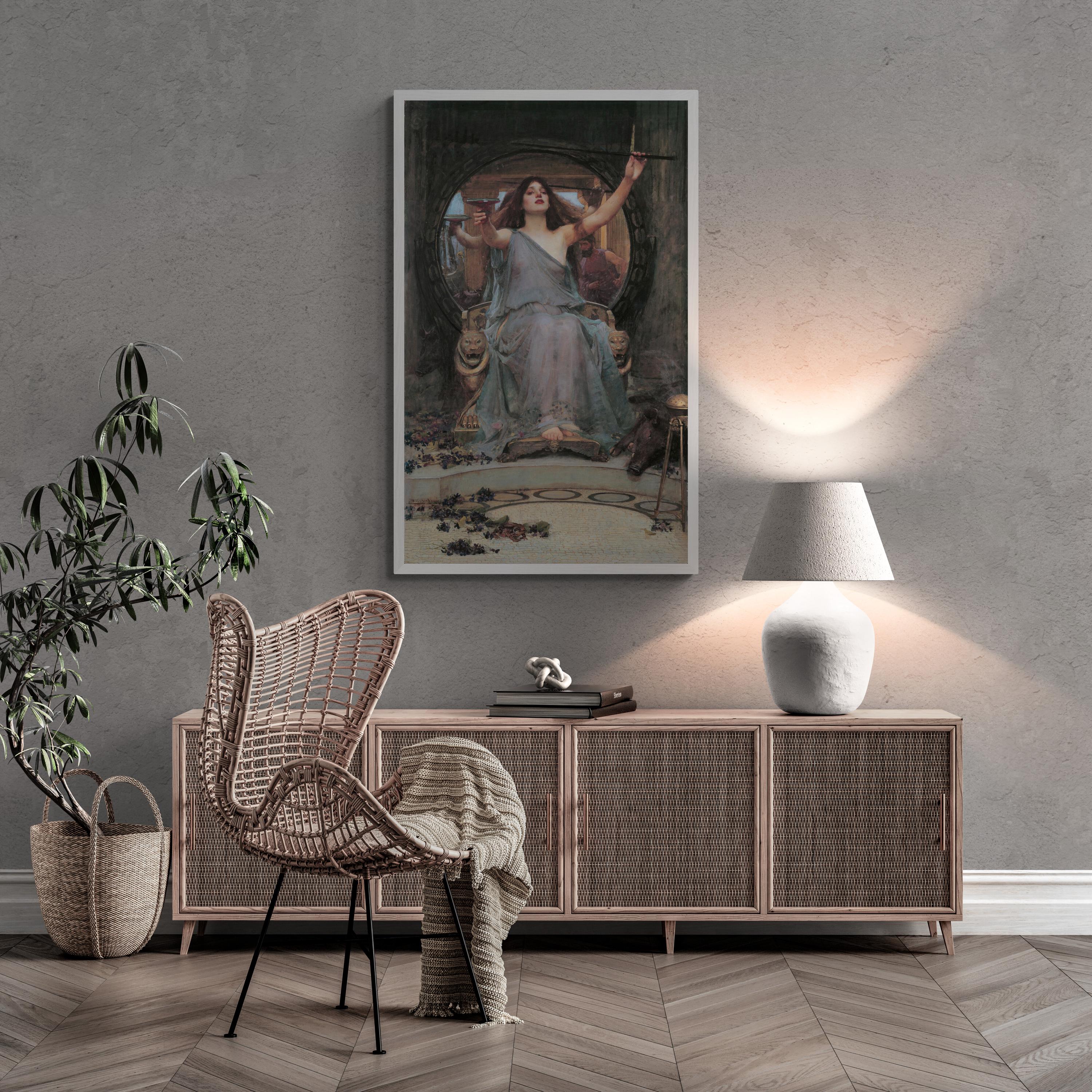 John William Waterhouse: Circe Offering the Cup to Ulysses | Fine Art Print | Art Paper, Canvas & 3D Hand Finished Premium Texture Print
