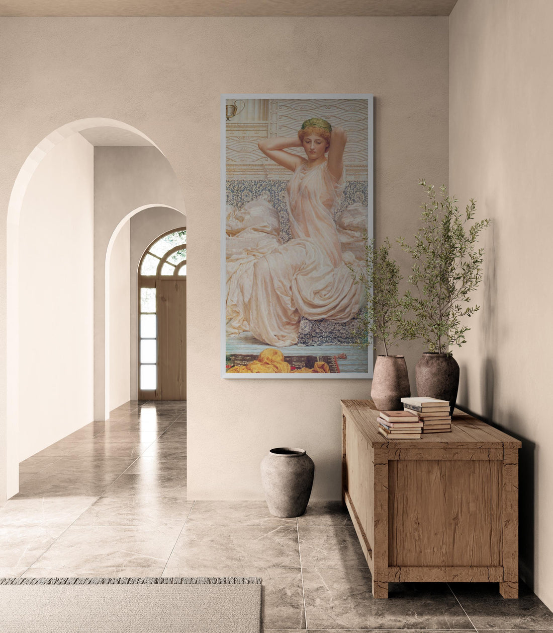 Timeless Elegance | Albert Joseph Moore - Silver (1886) | Fine Art Print | Art Paper, Canvas & 3D Hand Finished Premium Texture Printer FOSHE ART