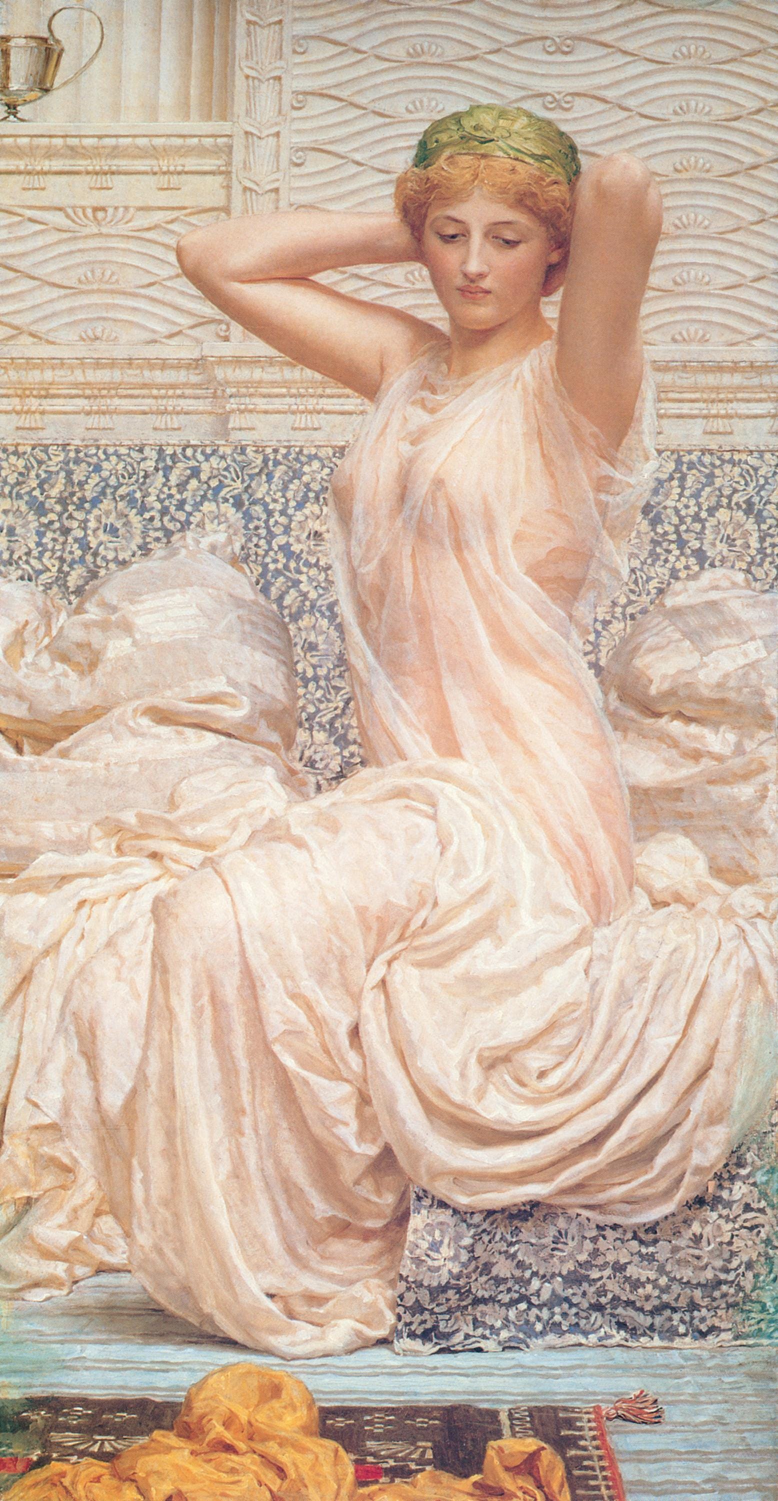 Timeless Elegance | Albert Joseph Moore - Silver (1886) | Fine Art Print | Art Paper, Canvas & 3D Hand Finished Premium Texture Printer FOSHE ART