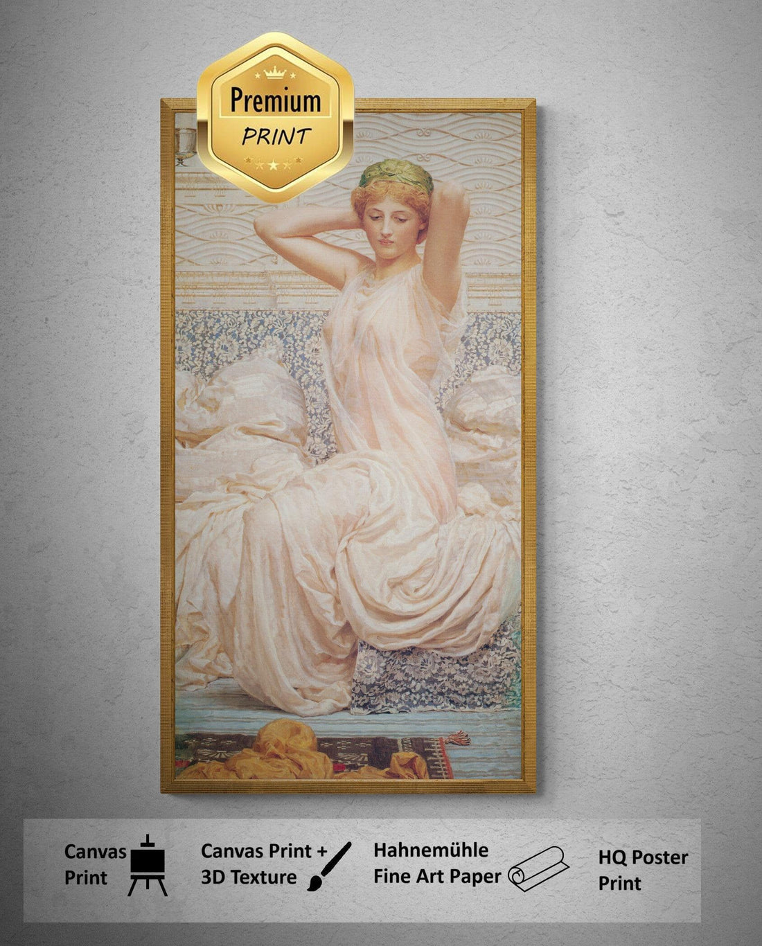 Timeless Elegance | Albert Joseph Moore - Silver (1886) | Fine Art Print | Art Paper, Canvas & 3D Hand Finished Premium Texture Printer FOSHE ART