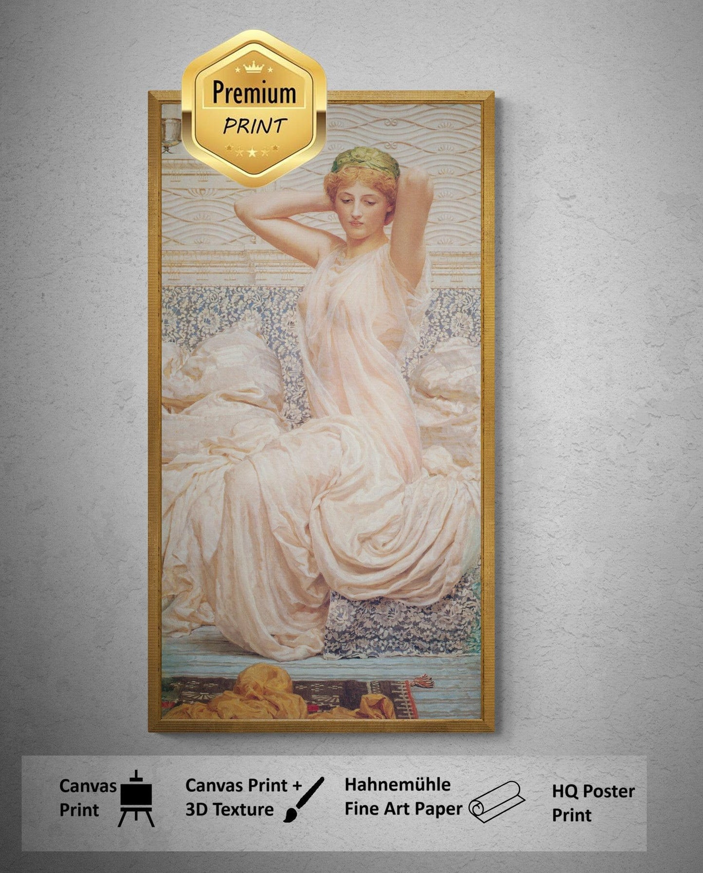 Timeless Elegance | Albert Joseph Moore - Silver (1886) | Fine Art Print | Art Paper, Canvas & 3D Hand Finished Premium Texture Printer FOSHE ART