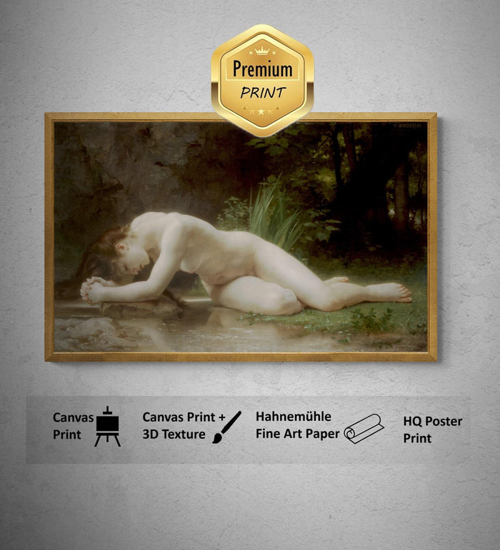 Timeless Beauty | William Bouguereau - Biblis (1884) | Fine Art Print | Art Paper, Canvas & 3D Hand Finished Premium Texture Print