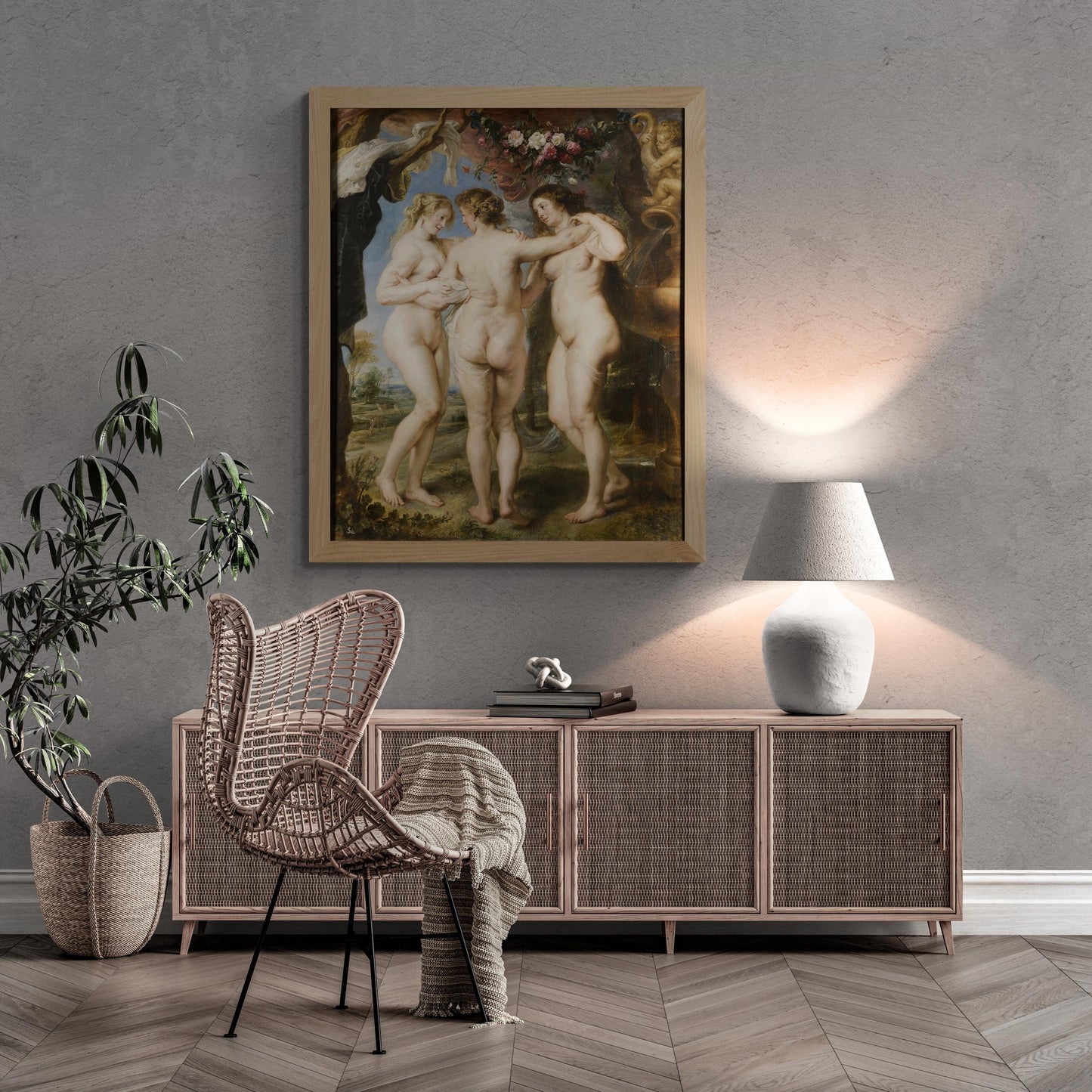 Timeless Masterpiece | Peter Paul Rubens - The Three Graces (1639) | Fine Art Print | Art Paper, Canvas & 3D Hand Finished Texture Print FOSHE ART